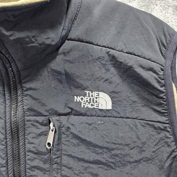 VINTAGE The North Face Vest Womens Small Black Fleece Full Zip Made USA 90s - Picture 2 of 8